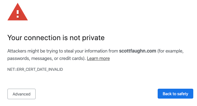 server not found error